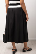 A-Line Poplin Skirt Black (2)