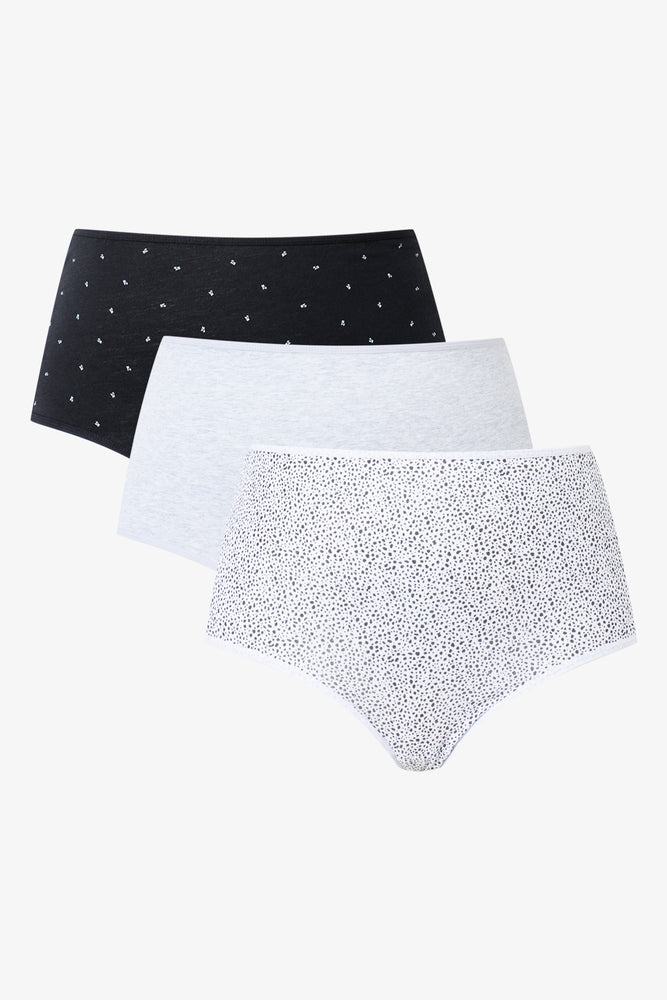 3 Pack Geometric Print Briefs