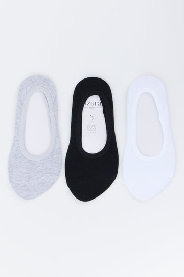 3 Pack Invisible Footliner Socks