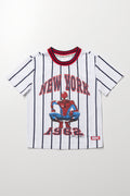 Spider-Man Striped Baseball T-Shirt