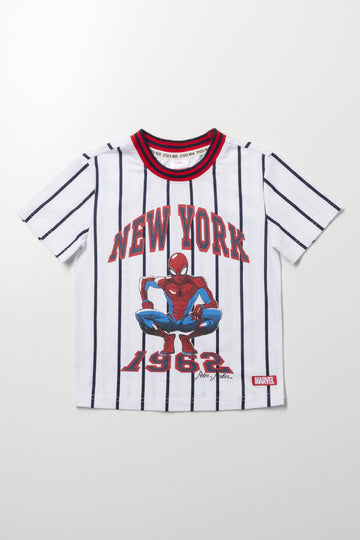 Spider-Man Striped Baseball T-Shirt