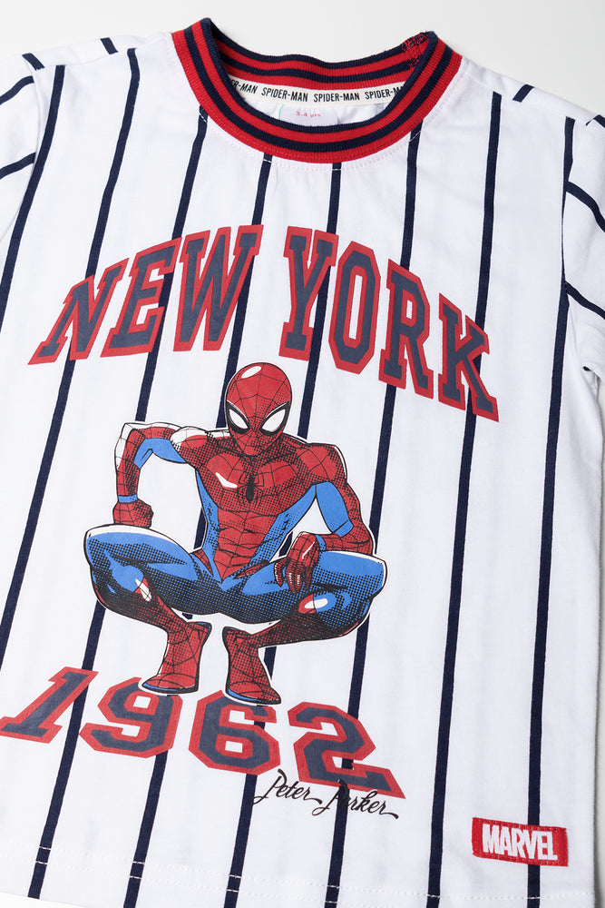 Spider-Man Striped Baseball T-Shirt (1)