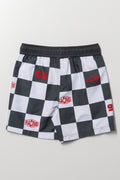 Checkerboard Print Swim Shorts (2)
