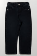 Versatile Black Loose Fit Jeans
