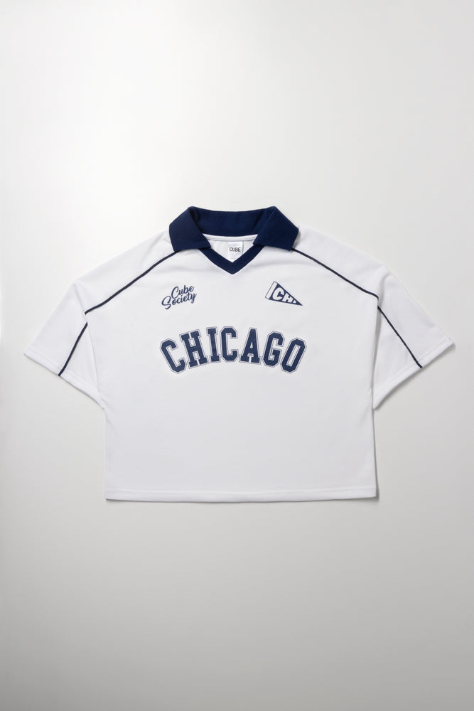 White Oversized Graphic Golfer