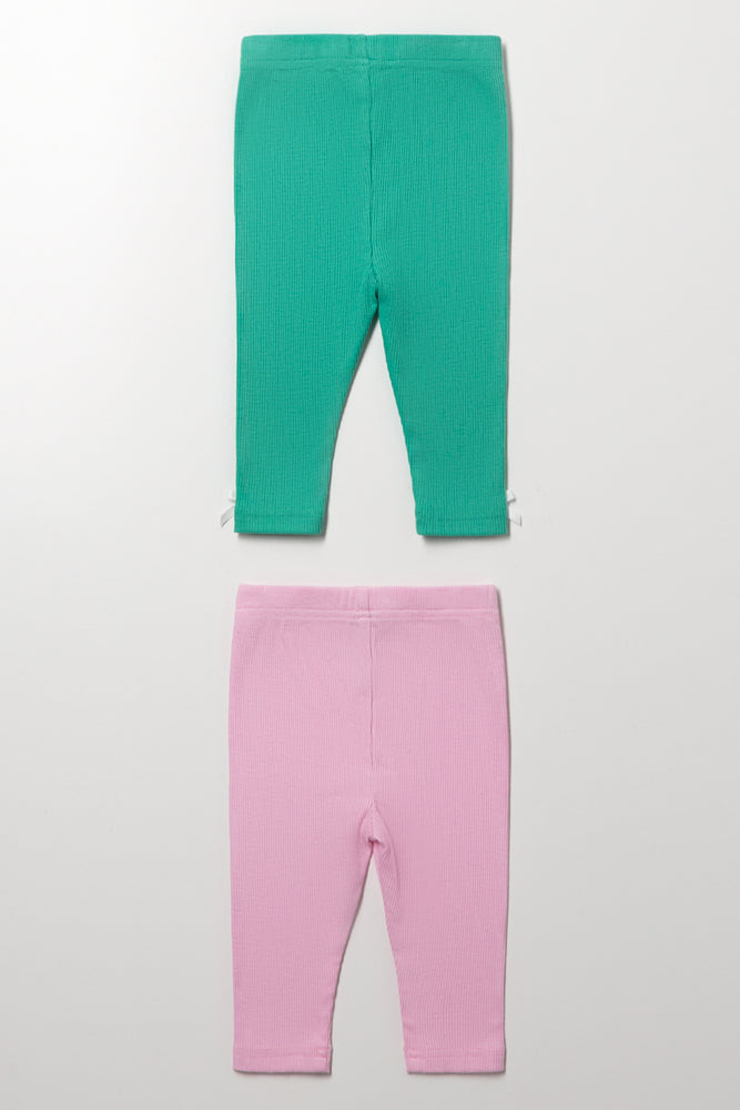 2 Pack Ribbed Leggings Set (2)