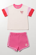 Pink Happy Days T-Shirt Set