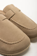 Suede Stitch Detail Clog Beige (2)