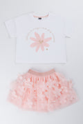 Pink Flower Tutu Set
