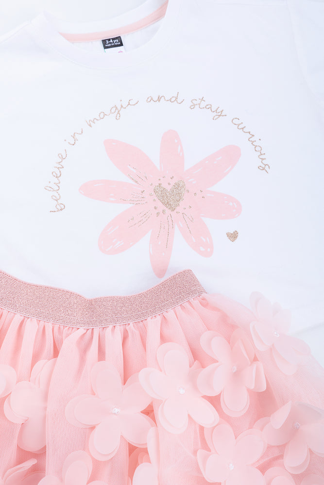 Pink Flower Tutu Set (1)