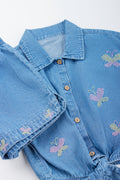 Butterfly Embroidered Short Set (1)