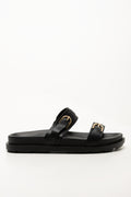 Black Double Buckle Sandals (1)