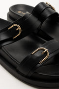 Black Double Buckle Sandals (2)