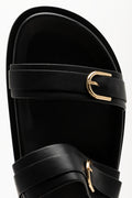 Black Double Buckle Sandals (4)