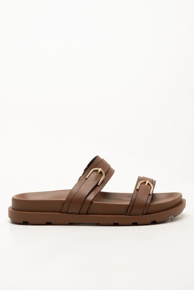Tonal Buckle Footbed Sandals (1)