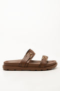 Tonal Buckle Footbed Sandals (1)