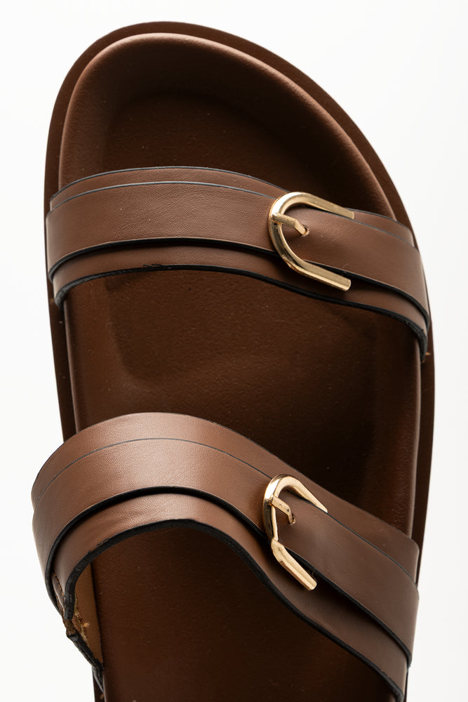 Tonal Buckle Footbed Sandals (4)