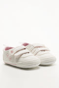 White Floral Baby Crib Sneakers