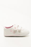White Floral Baby Crib Sneakers (1)