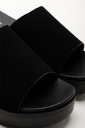 Black Wedge Mule Sandals (2)