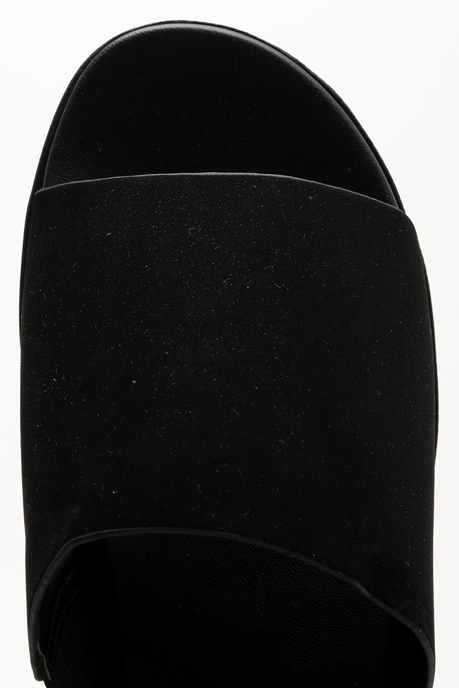 Black Wedge Mule Sandals (4)