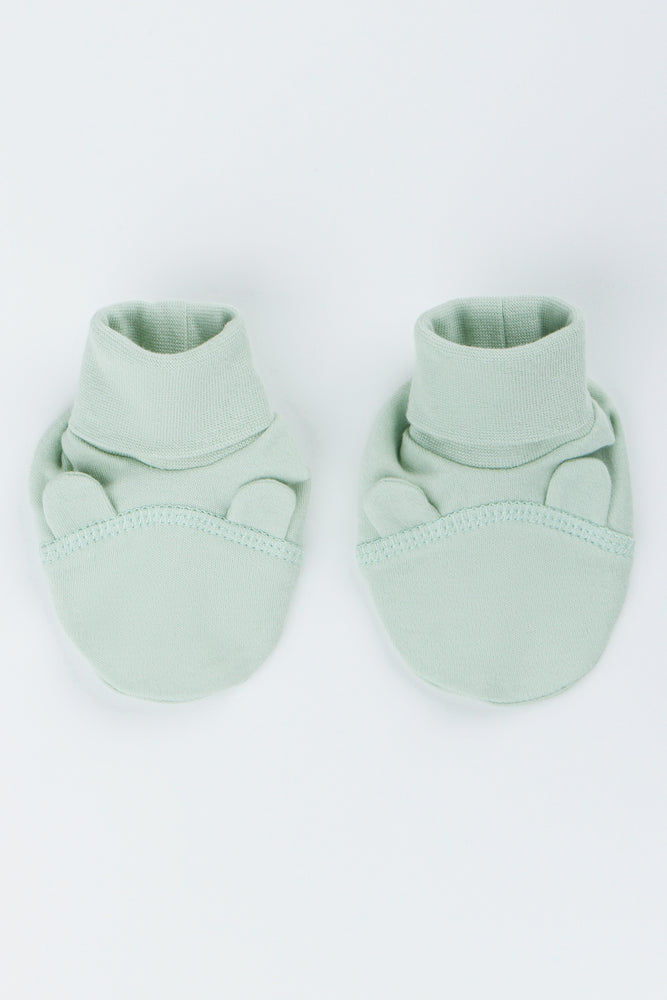 Sage Green Newborn Bear Booties
