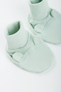 Sage Green Newborn Bear Booties (1)