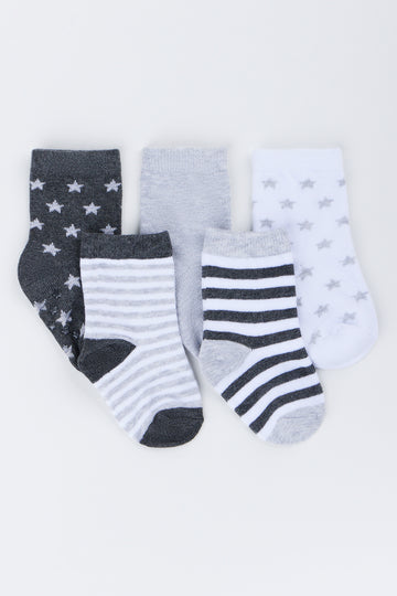 5 Pack Star Stripe Socks