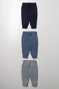 3 Pack Trackpants Navy, Blue & Grey