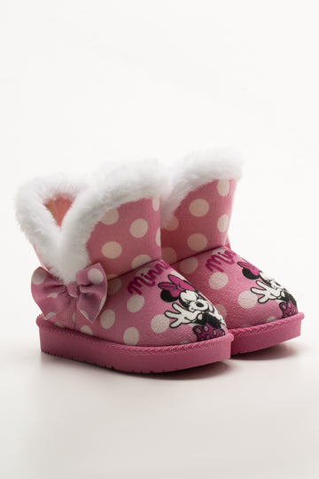 Girls Minnie Mouse Polka Dot Boots