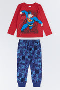 Superman Long Sleeve Pyjamas Red