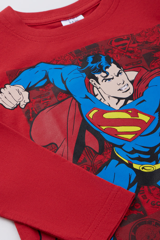 Superman Long Sleeve Pyjamas Red (1)