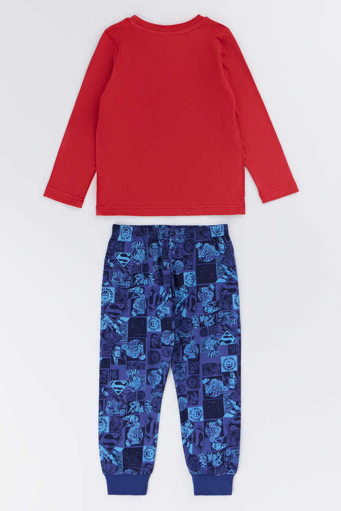 Superman Long Sleeve Pyjamas Red (3)