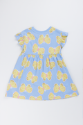 Blue Butterfly Print Flutter Dress (2)