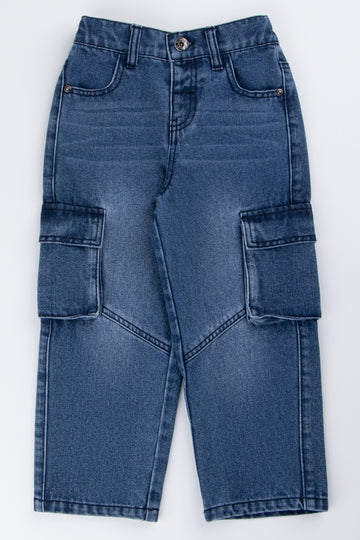 Mid Blue Skater Cargo Pants