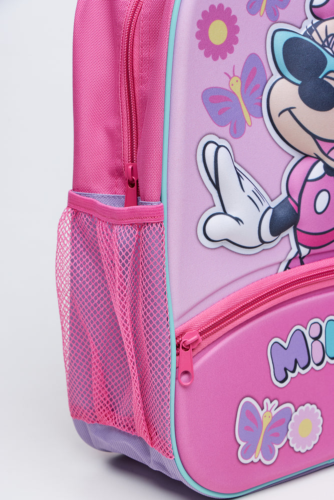 Pink Minnie Mouse Debossed Backpack (2)