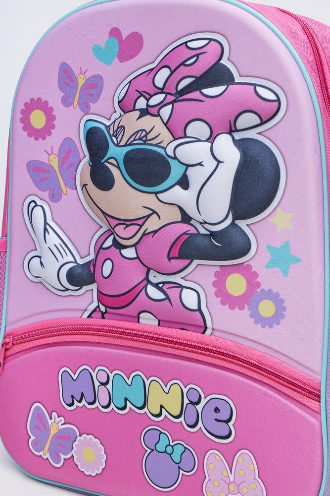 Pink Minnie Mouse Debossed Backpack (3)