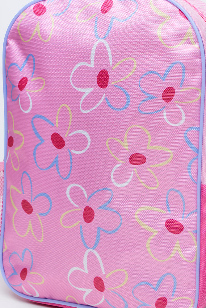 Floral Print Light Pink Backpack (3)