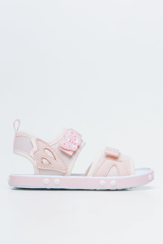 Pink Butterfly Open Sandals (1)