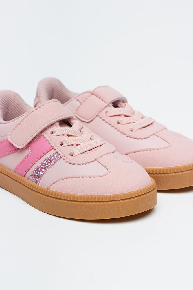Pink Glitter Retro Sneakers (2)
