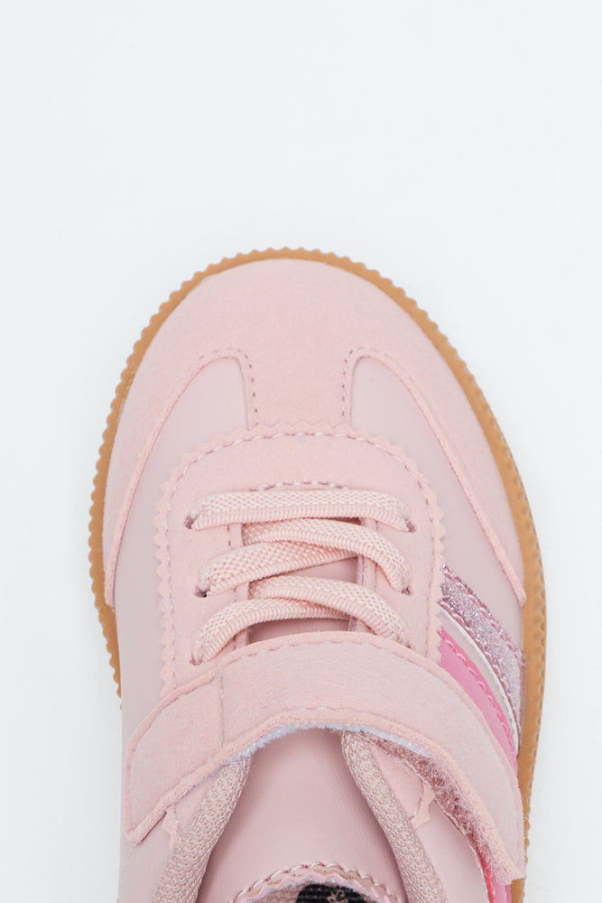 Pink Glitter Retro Sneakers (4)
