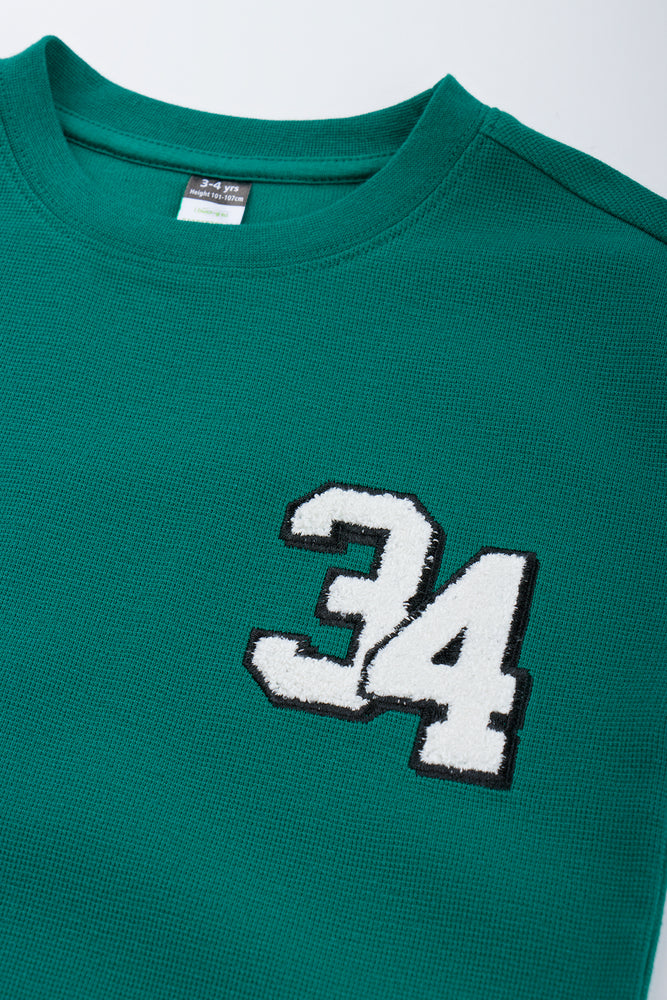 Green Textured Boston City T-Shirt (1)