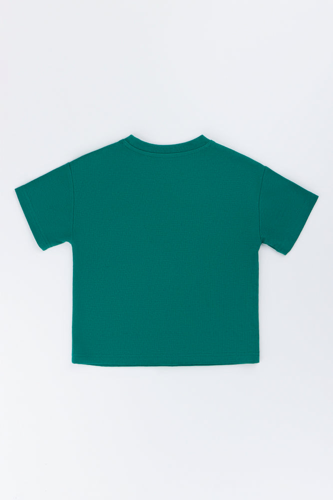 Green Textured Boston City T-Shirt (2)