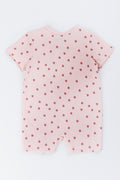 Strawberry Print Pink Baby Romper (2)