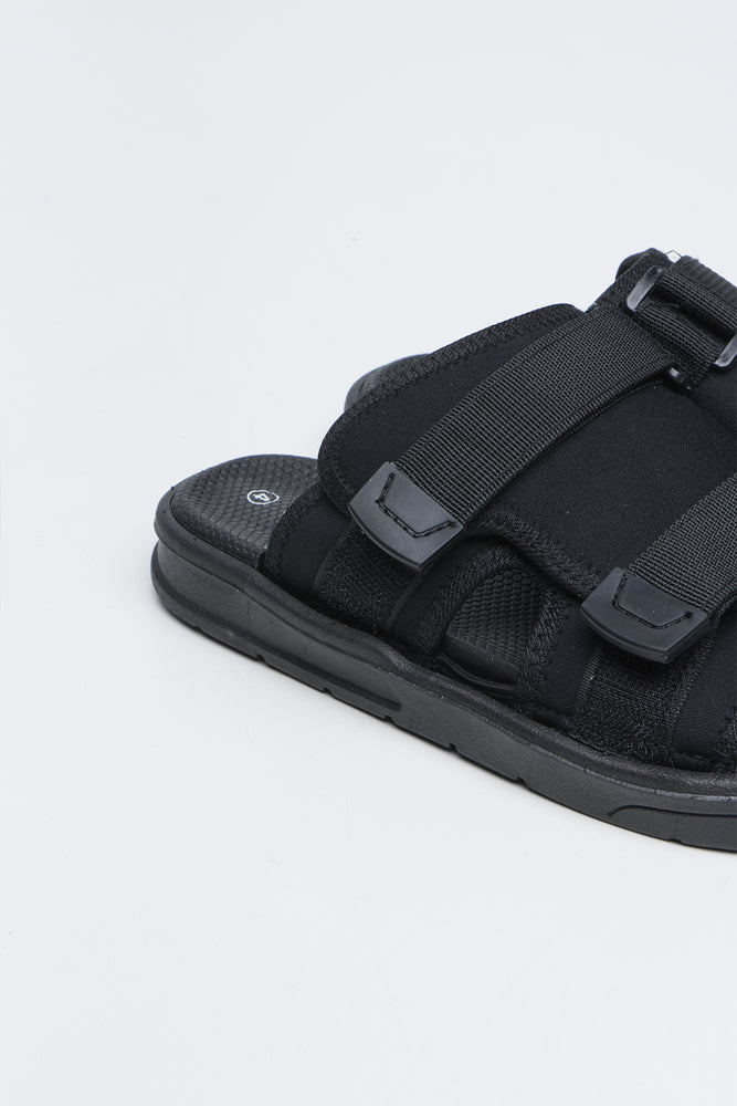 Black Utility Comfort Sandals (3)