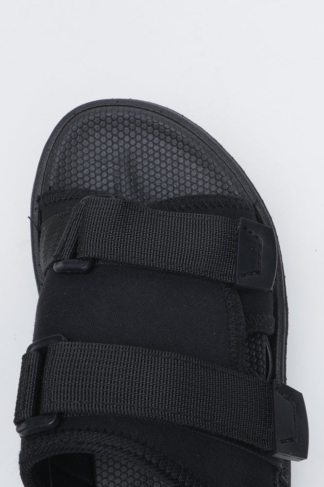 Black Utility Comfort Sandals (4)