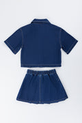 Denim Shirt and Pleated Skirt (2)