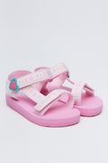Pink Heart Strap Sandals