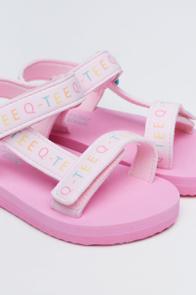 Pink Heart Strap Sandals (2)