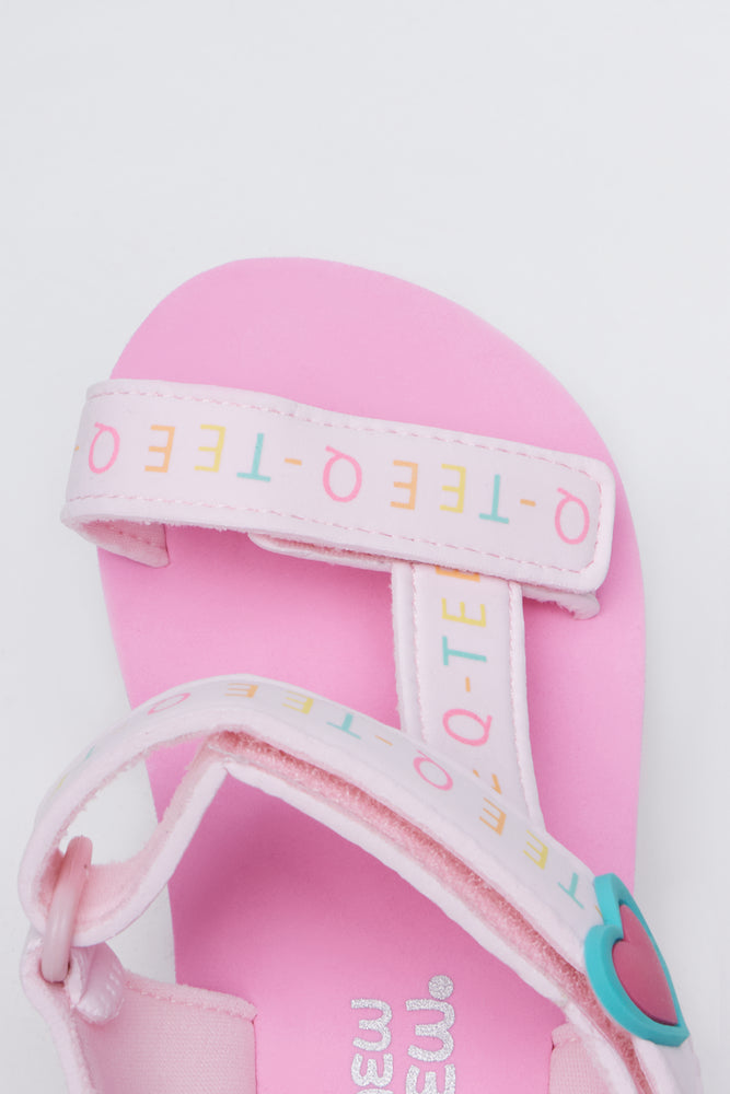 Pink Heart Strap Sandals (4)